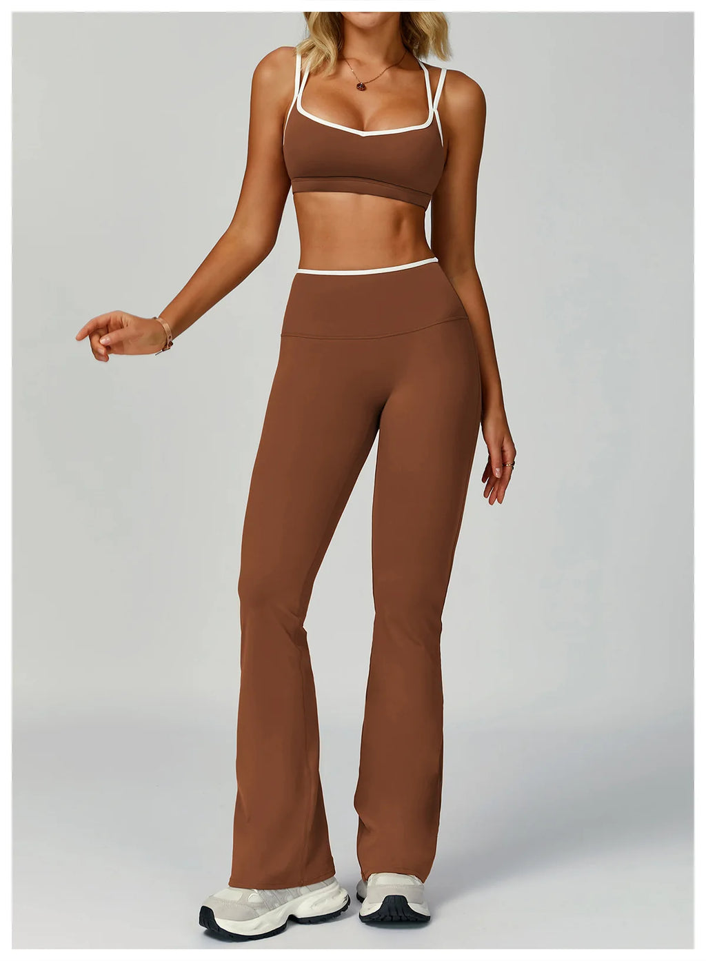 Gym Tracksuit Yoga Set 2 Pieces Workout Outfits Fitness Sportswear High Waist Leggings Sports Bra Athletic Wear Women Clothes