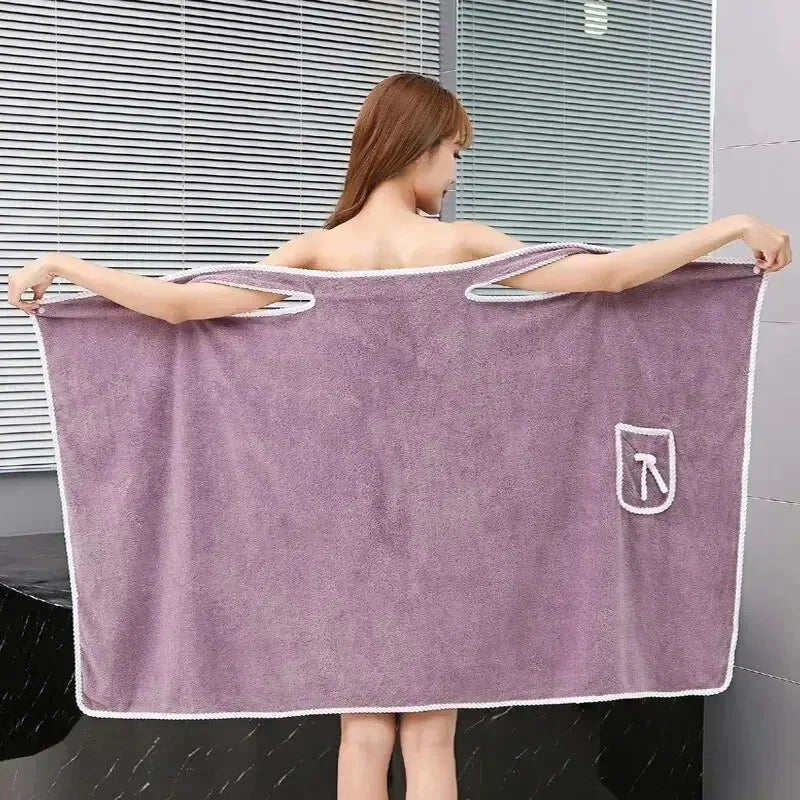 80*133Cm Womens Bath Towels Girls Wearable Fast Drying Bathing Beach Spa Bathrobes Wash Clothing Shower Bath And Gym Towel