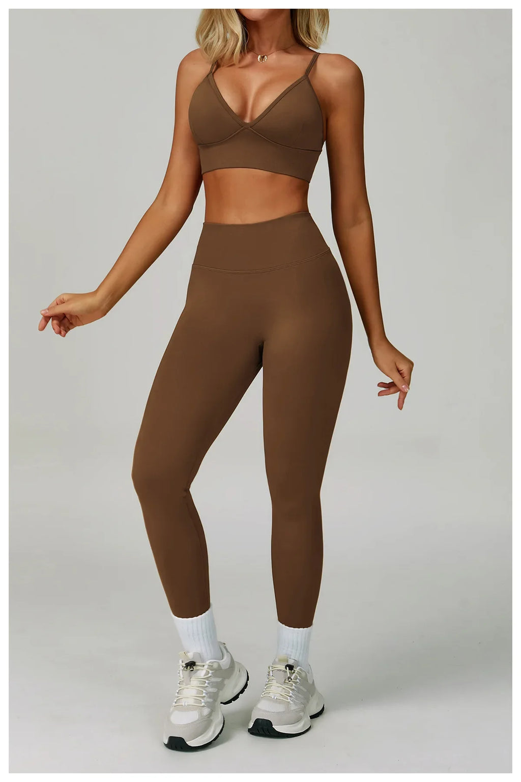 Yoga Set 2PCS Gym Clothes Women Tracksuit Workout Outfits Fitness Set Sportswear High Waist Leggings Sports Bra Athletic Wear