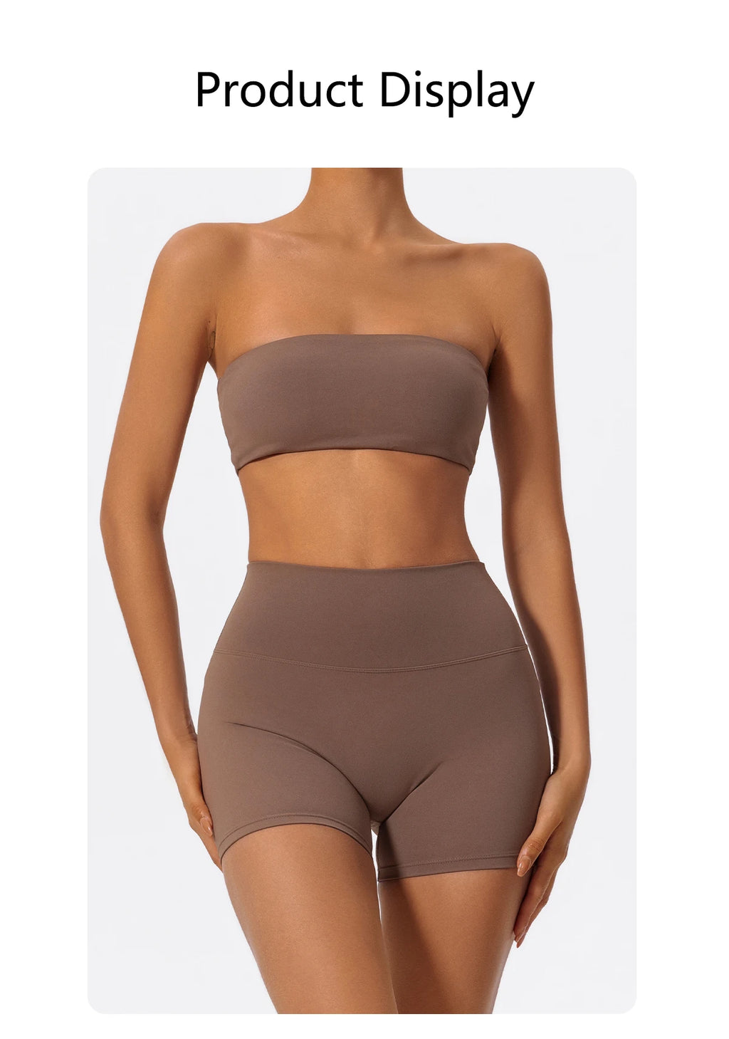 Summer Two Piece Fitness Sports Set Women Workout Yoga Outfit Strapless Bra Woman 2Ps Gym Crop Top Deportivos Mujer Gym Suits