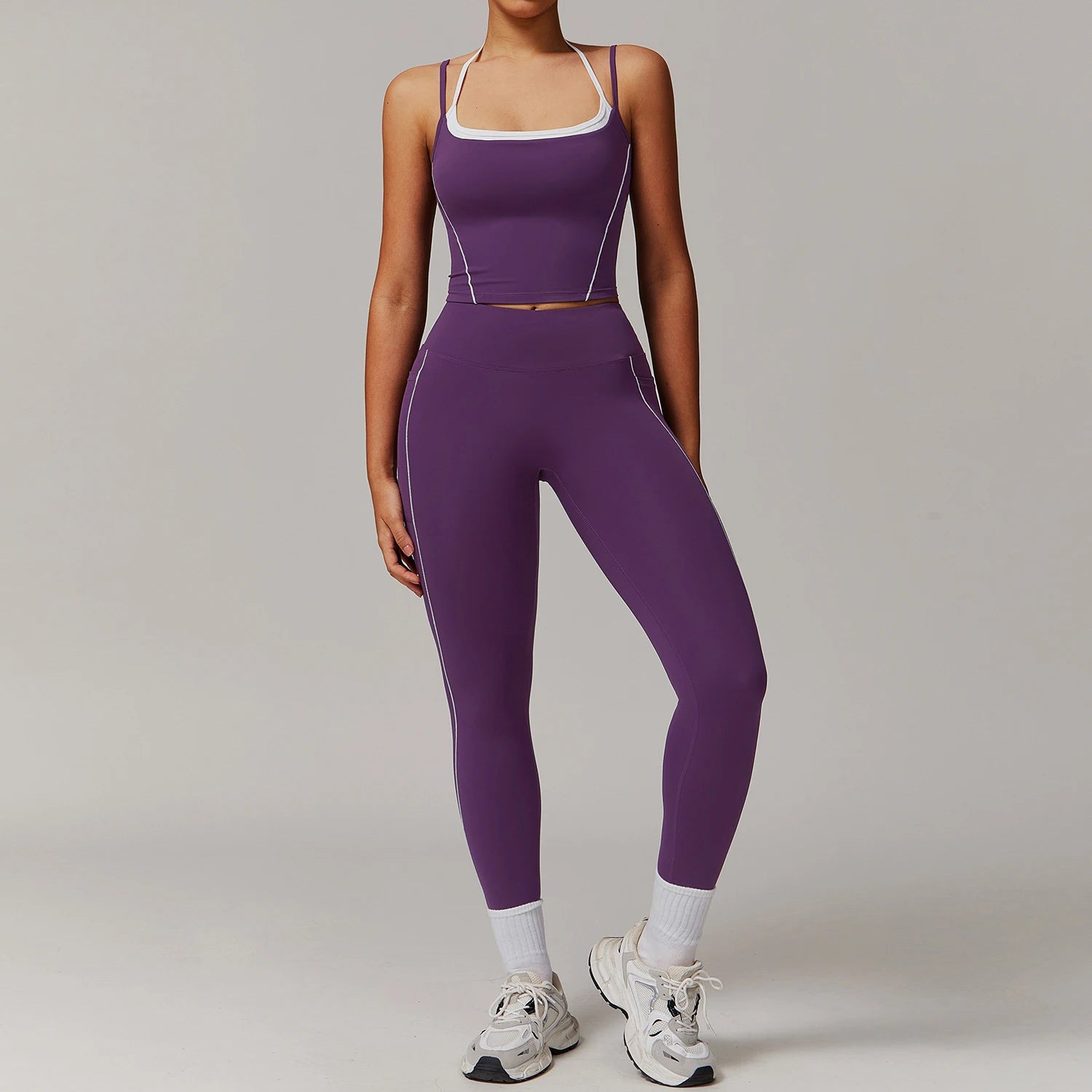 Yoga Set 2PCS Gym Workout Clothes for Women Gym Clothing Push Up Bra High Waist Leggings Sexy Fitness Sportswear Sports Suits