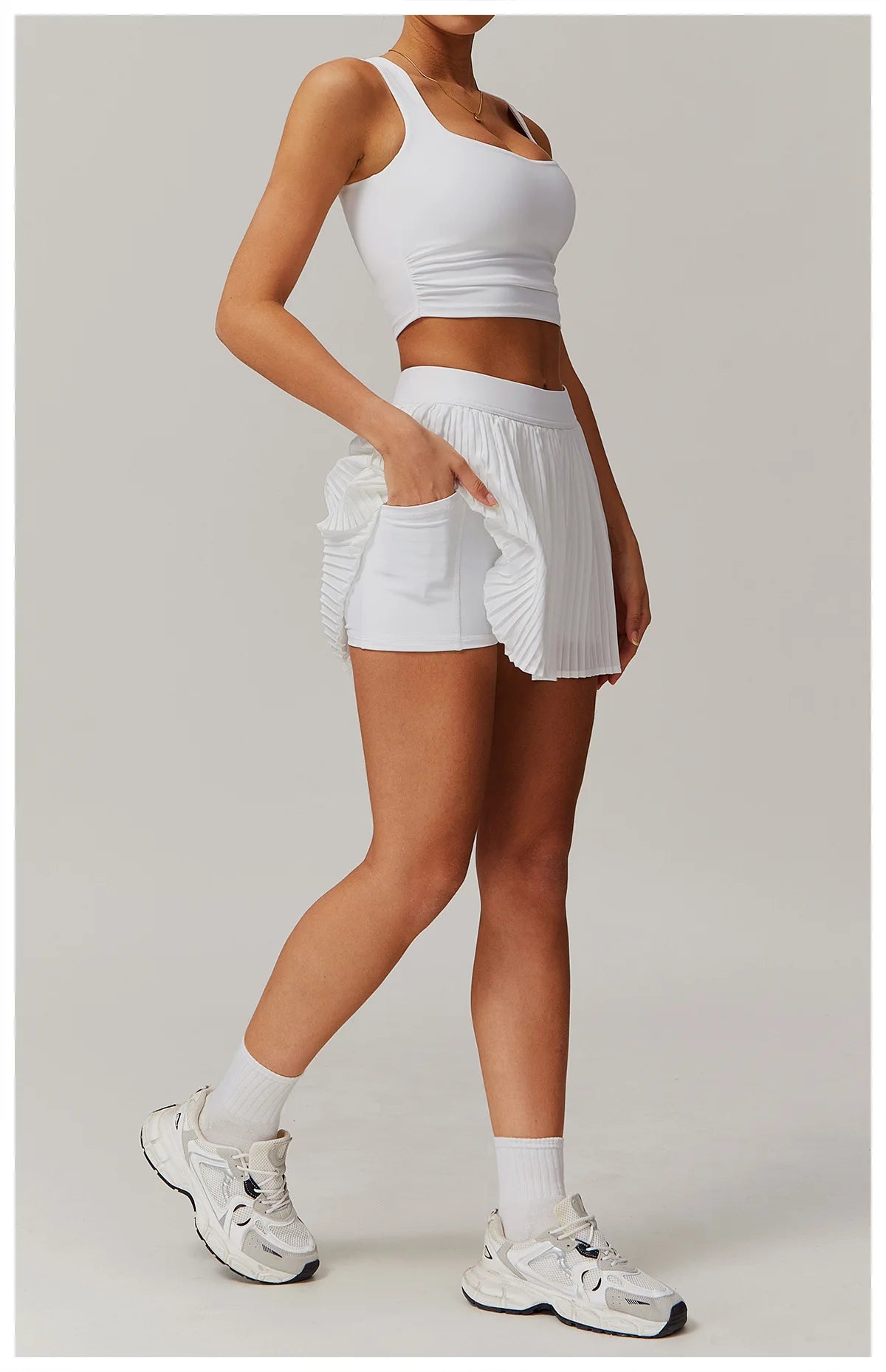 Yoga Sets Workout Sets for Women 2 Pieces Gym Suits Long Sleeved Outfits Zipper Fitness Jacket Running Short Skirt Sportswear