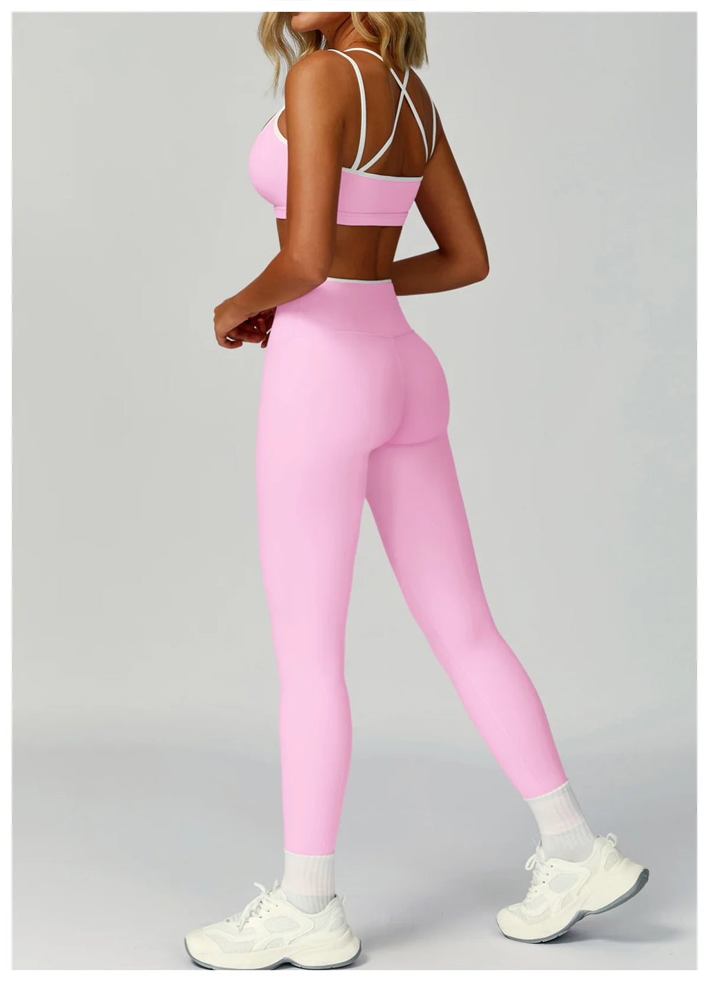 Gym Tracksuit Yoga Set 2 Pieces Workout Outfits Fitness Sportswear High Waist Leggings Sports Bra Athletic Wear Women Clothes