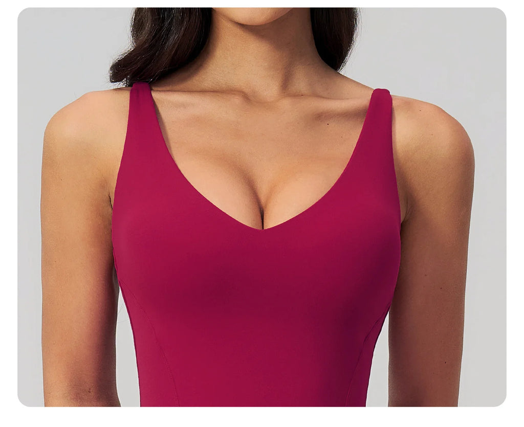 Yoga Bodysuit Women Fitness Jumpsuit Sexy Sport Workout One-Piece Jumpsuit Dance Ballet Sports Dress Female Running Tennis Skirt