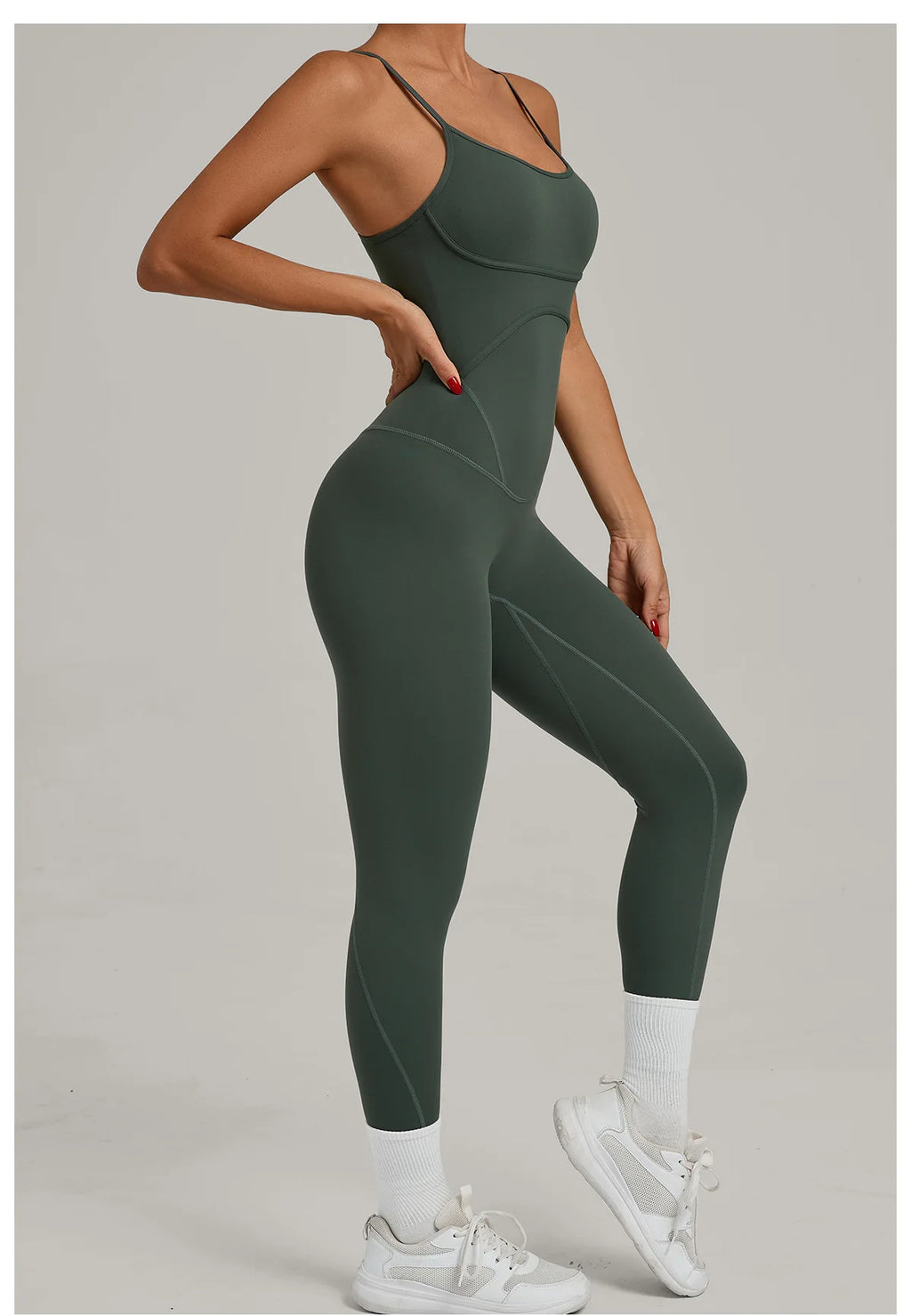 Women's Cross Strap Yoga Jumpsuit - Adjustable Workout Bodysuit, Butt Lifting Tight Gym Wear, Running & Fitness Onesie