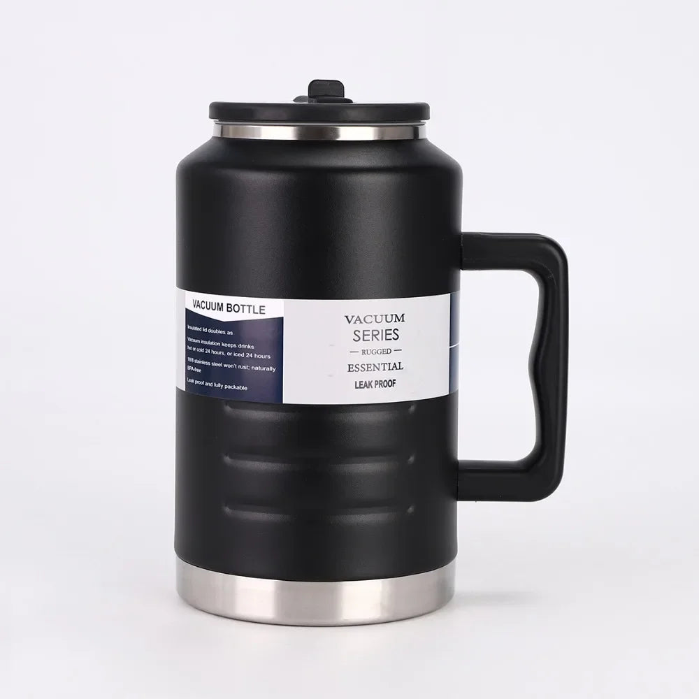 Portable Insulated Water Bottle Thickened Stainless Steel Gym Bottles Broken-resistant with Handle Drinks Bottle for Man Women
