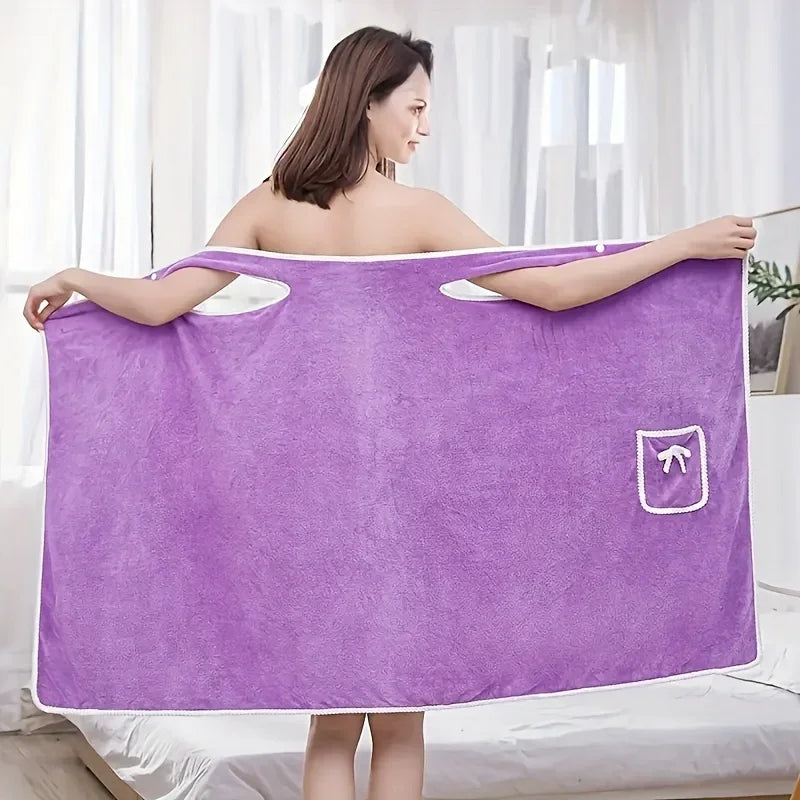 Womens Bath Towels Girls Wearable 140*85Cm Fast Drying Bathing Beach Spa Bathrobes Wash Clothing, Shower Bath and Gym Towel Hot