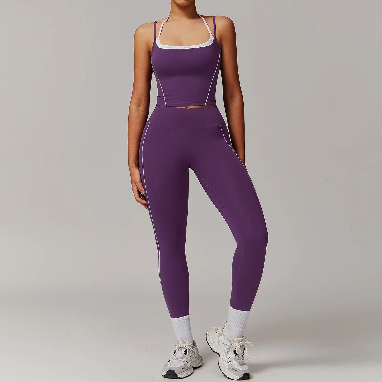 Yoga Set 2PCS Gym Workout Clothes for Women Gym Clothing Push Up Bra High Waist Leggings Sexy Fitness Sportswear Sports Suits