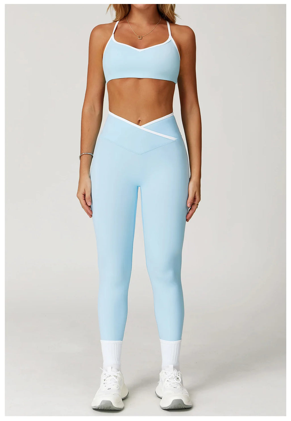 Yoga Set 2 Pieces Workout Clothes Women's Tracksuit Sportswear Gym Clothing High Waist Bell-bottoms Sexy Fitness Bta Sports Suit