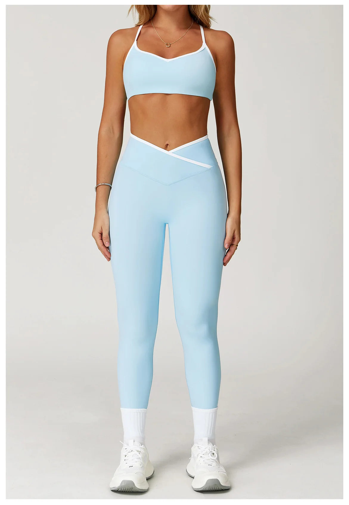 Yoga Set 2 Pieces Workout Clothes Women's Tracksuit Sportswear Gym Clothing High Waist Bell-bottoms Sexy Fitness Bta Sports Suit