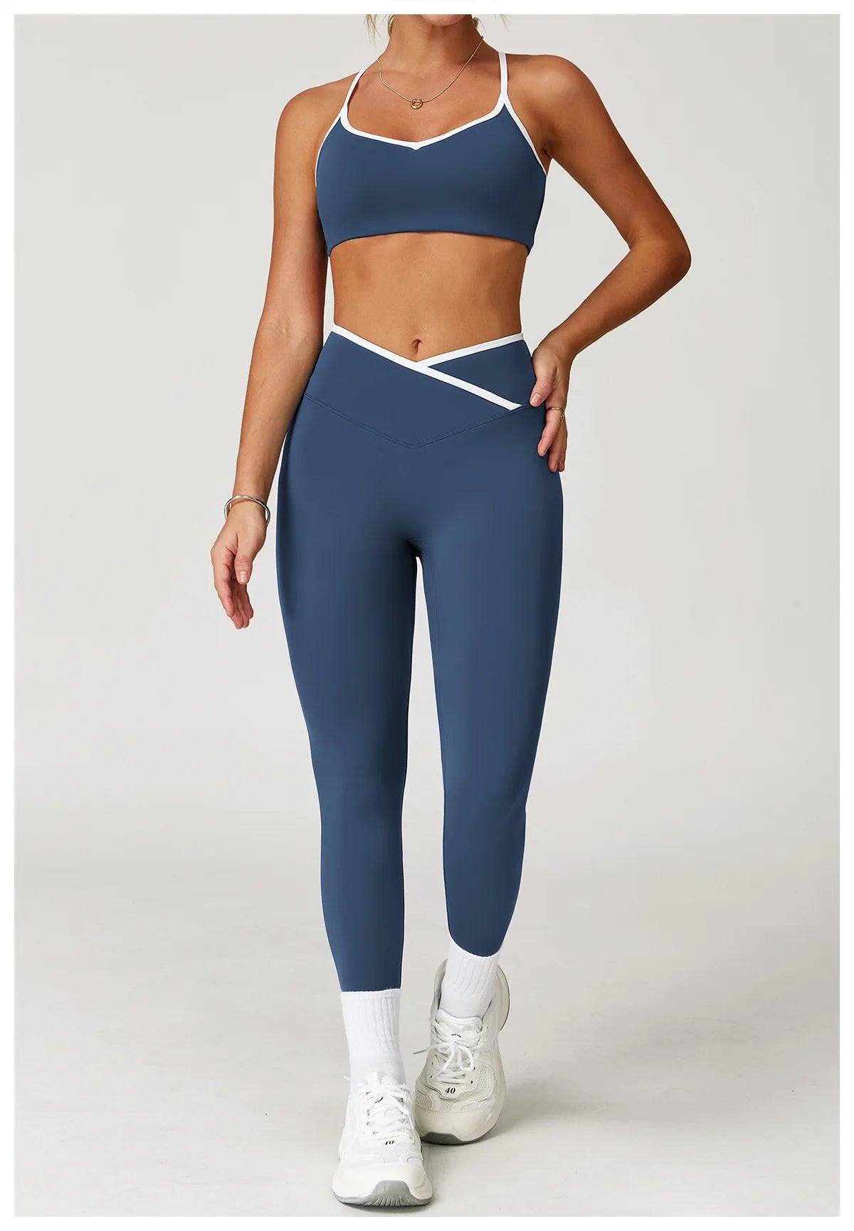 Yoga Set 2 Pieces Workout Clothes Women's Tracksuit Sportswear Gym Clothing High Waist Bell-bottoms Sexy Fitness Bta Sports Suit
