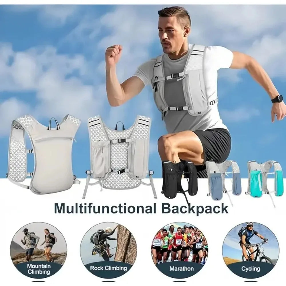 2026 Running Water Bottle Storage Vest Lightweight Running Vest Reflective Hydration Water Chest Pack With Phone Holder