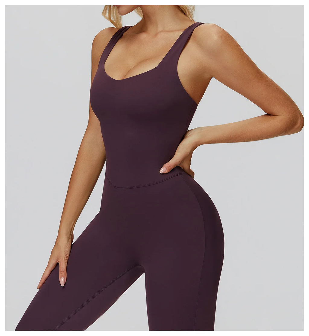 Yoga Set Women's Tight fitting Slimming Jumpsuit Running Exercise fitness Suit Women One-Piece Quick Dry Gym Workout Tracksuit