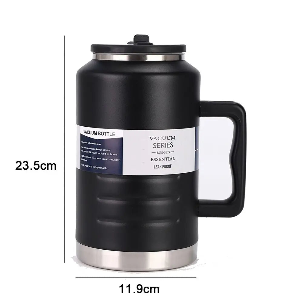 Portable Insulated Water Bottle Thickened Stainless Steel Gym Bottles Broken-resistant with Handle Drinks Bottle for Man Women