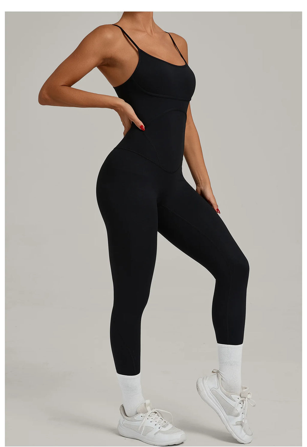 Women's Cross Strap Yoga Jumpsuit - Adjustable Workout Bodysuit, Butt Lifting Tight Gym Wear, Running & Fitness Onesie