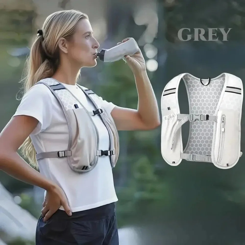 2026 Running Water Bottle Storage Vest Lightweight Running Vest Reflective Hydration Water Chest Pack With Phone Holder
