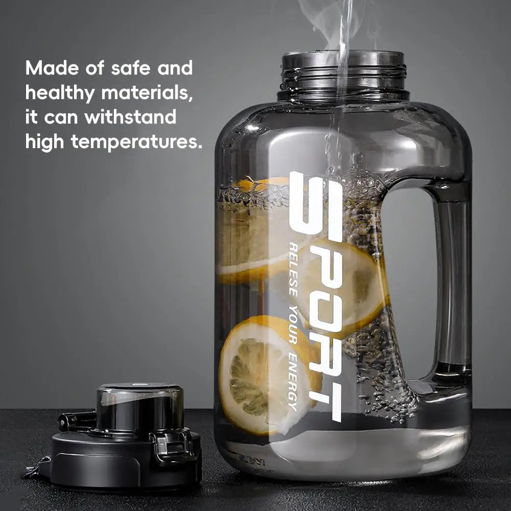2.5L Large Capacity Water Bottle,Leakproof,Heat-Resistant Perfect for Gym, Hiking, Camping,Travel for Men & Women Fitness Bottle