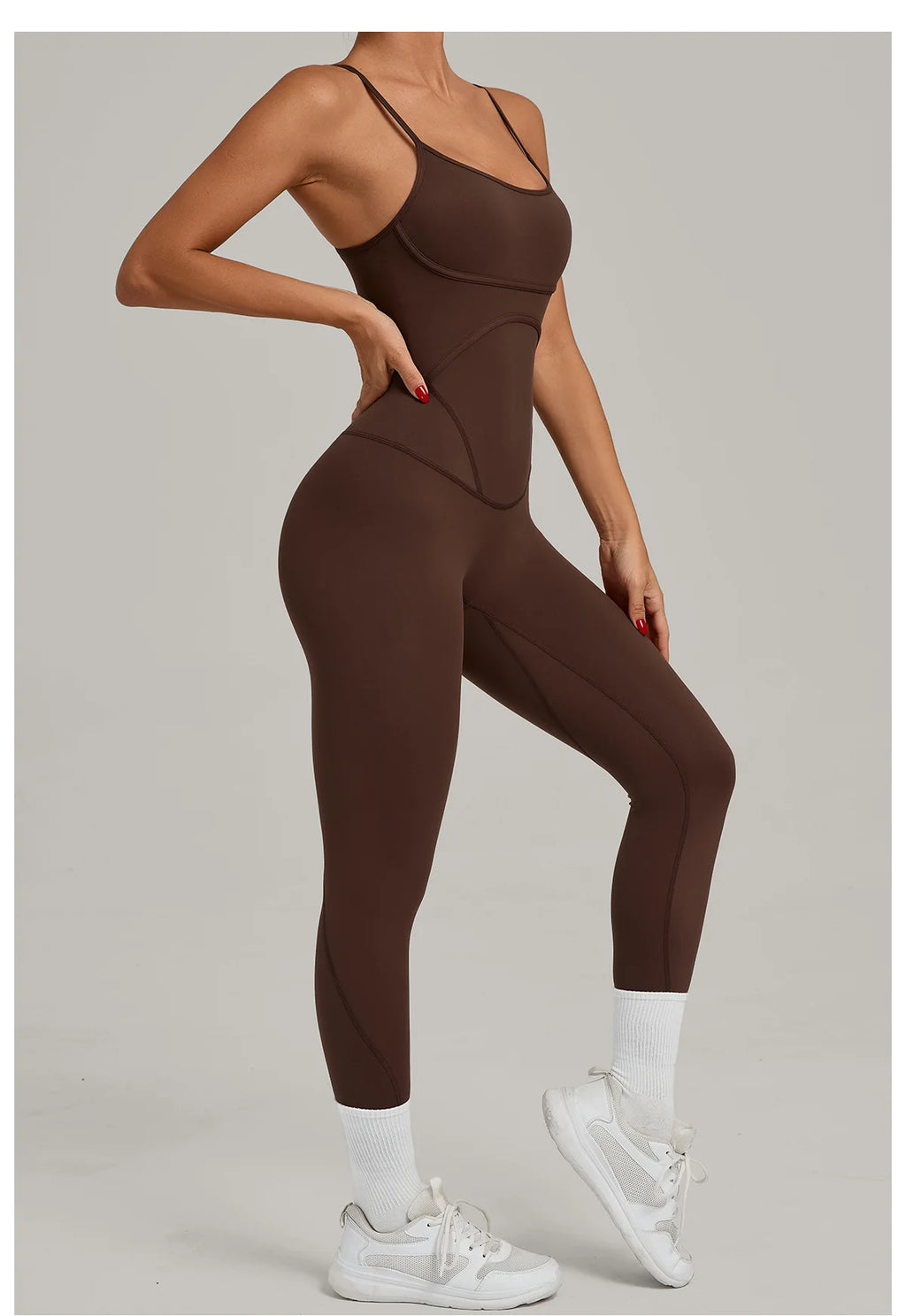 Women's Cross Strap Yoga Jumpsuit - Adjustable Workout Bodysuit, Butt Lifting Tight Gym Wear, Running & Fitness Onesie