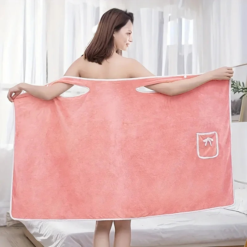Womens Bath Towels Girls Wearable 140*85Cm Fast Drying Bathing Beach Spa Bathrobes Wash Clothing, Shower Bath and Gym Towel Hot