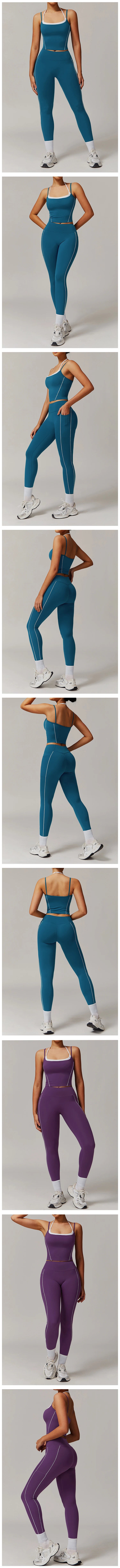 Yoga Set 2PCS Gym Workout Clothes for Women Gym Clothing Push Up Bra High Waist Leggings Sexy Fitness Sportswear Sports Suits