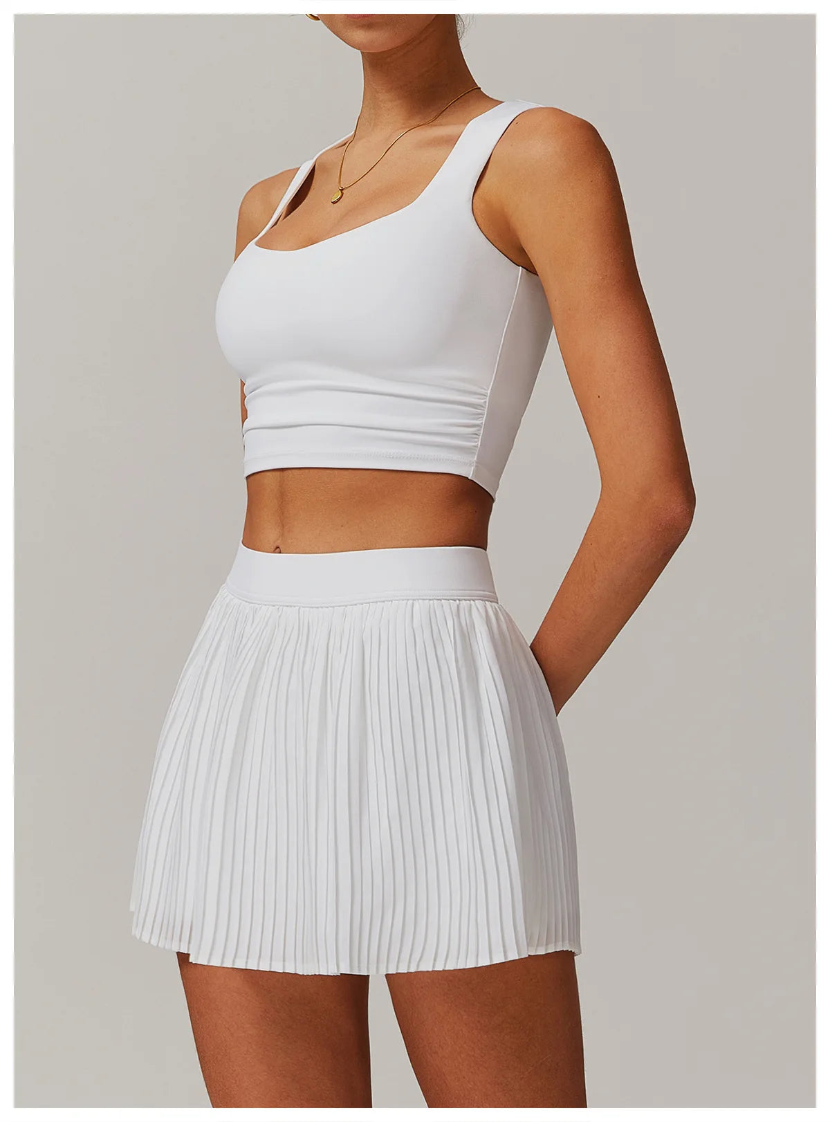 Yoga Sets Workout Sets for Women 2 Pieces Gym Suits Long Sleeved Outfits Zipper Fitness Jacket Running Short Skirt Sportswear