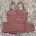 Yoga Set 2 Piece Set Gym Sports Set Women Workout Clothes Fitness Suit Cross Straps Bra High Waist Leggings Running Tracksuit