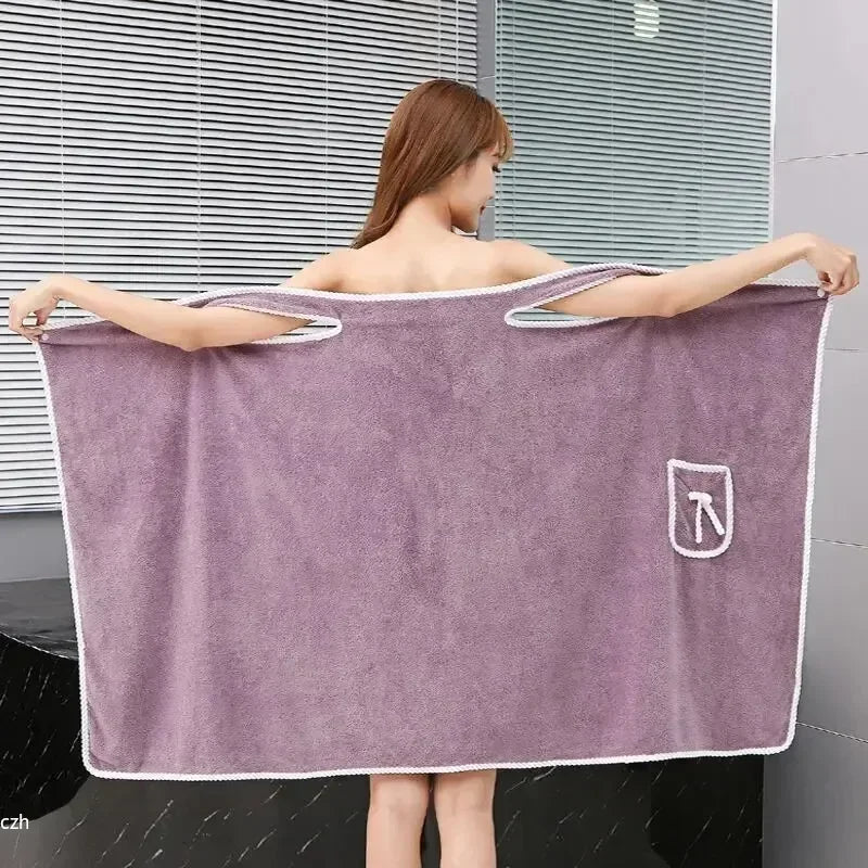 Women's Bath Towel Wearable 140x85cm - Quick Dry Spa&Beach Wrap with Anti-Slip Design for Shower Gym Yoga Fast-drying Convenient