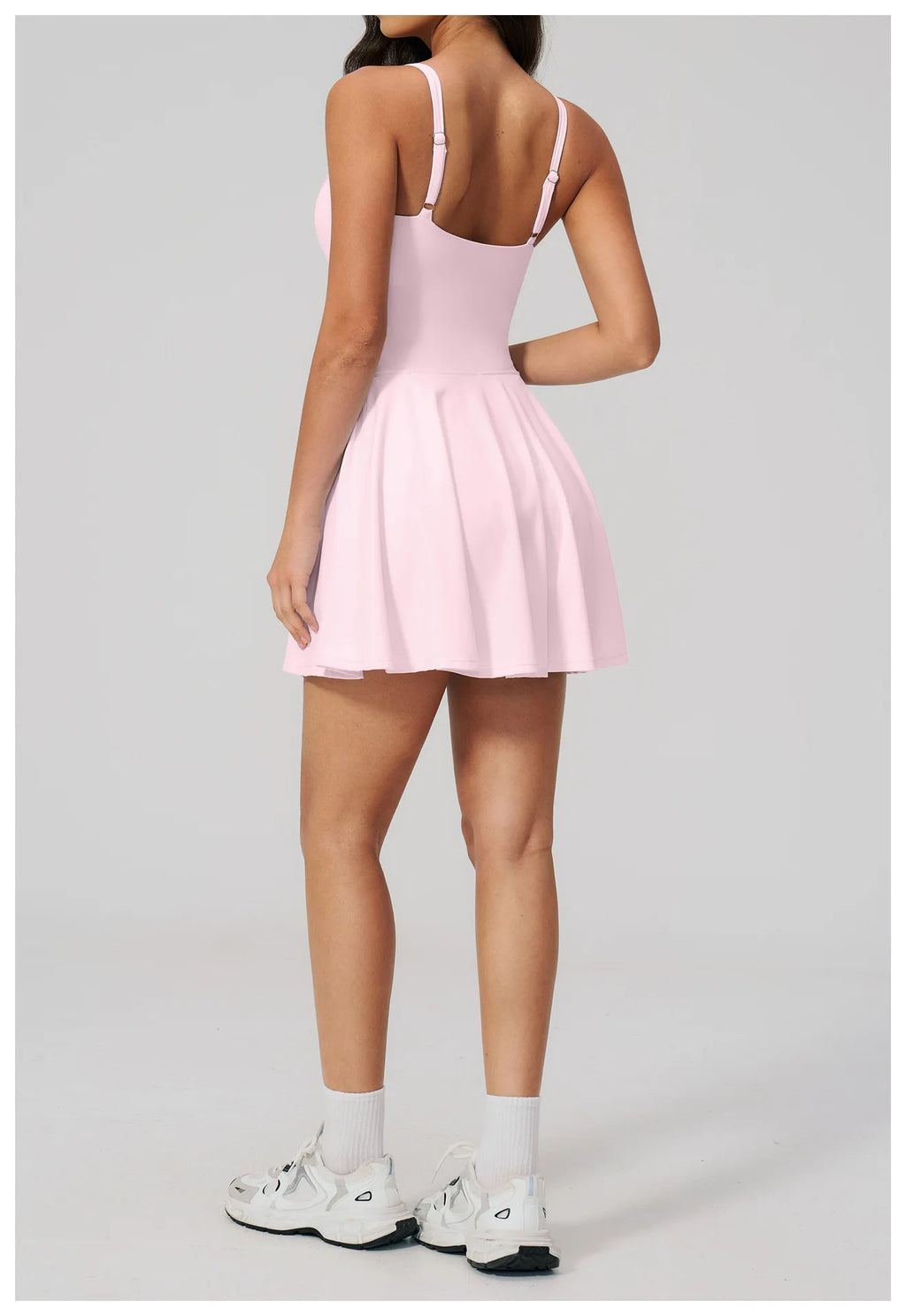 Yoga Bodysuit Women Fitness Jumpsuit Sexy Sport Workout One-Piece Jumpsuit Dance Ballet Sports Dress Female Running Tennis Skirt
