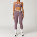 Yoga Set 2 Pieces Workout Clothes Women's Tracksuit Sportswear Gym Clothing High Waist Bell-bottoms Sexy Fitness Bta Sports Suit