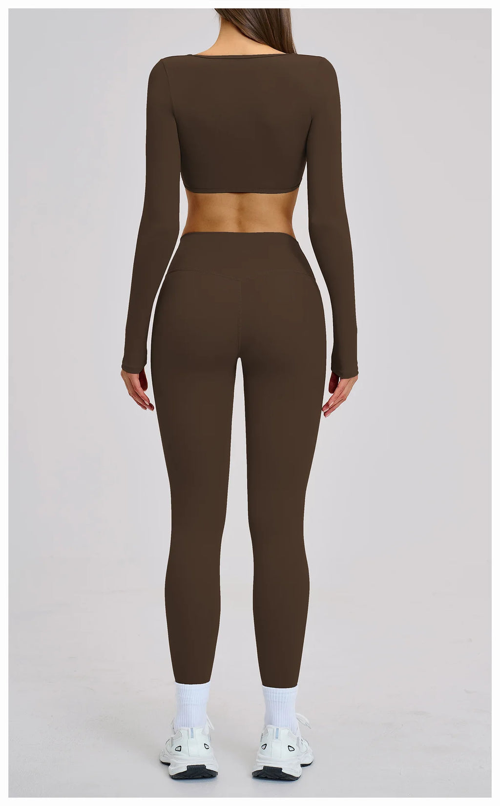 Gym Outfits Women Yoga Suit 2PCS Sports Set Running Fitness Sets Halter Neck Beauty Back Long Sleeve Leggings Workout Clothes