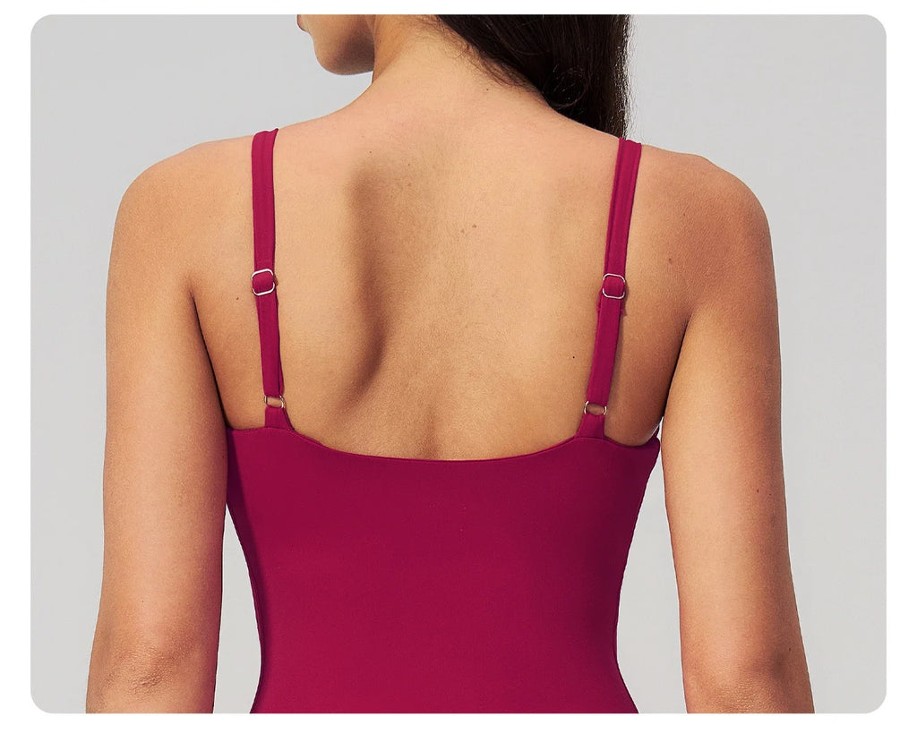 2026 New Women Yoga Jumpsuit Set Sexy Sleeveless One-Piece Rompers Dance Sports Dress Gym Push up Women Bodysuit With Bust Pads