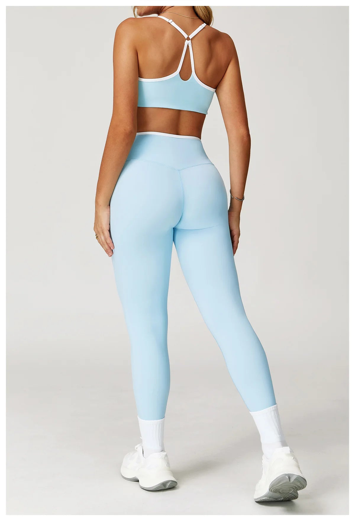 Yoga Set 2 Pieces Workout Clothes Women's Tracksuit Sportswear Gym Clothing High Waist Bell-bottoms Sexy Fitness Bta Sports Suit