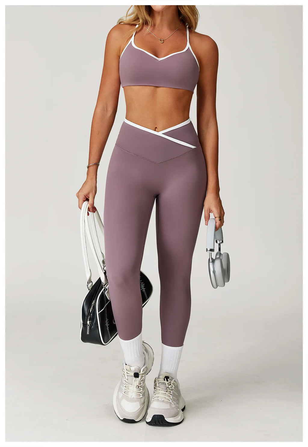 Yoga Set 2 Pieces Workout Clothes Women's Tracksuit Sportswear Gym Clothing High Waist Bell-bottoms Sexy Fitness Bta Sports Suit
