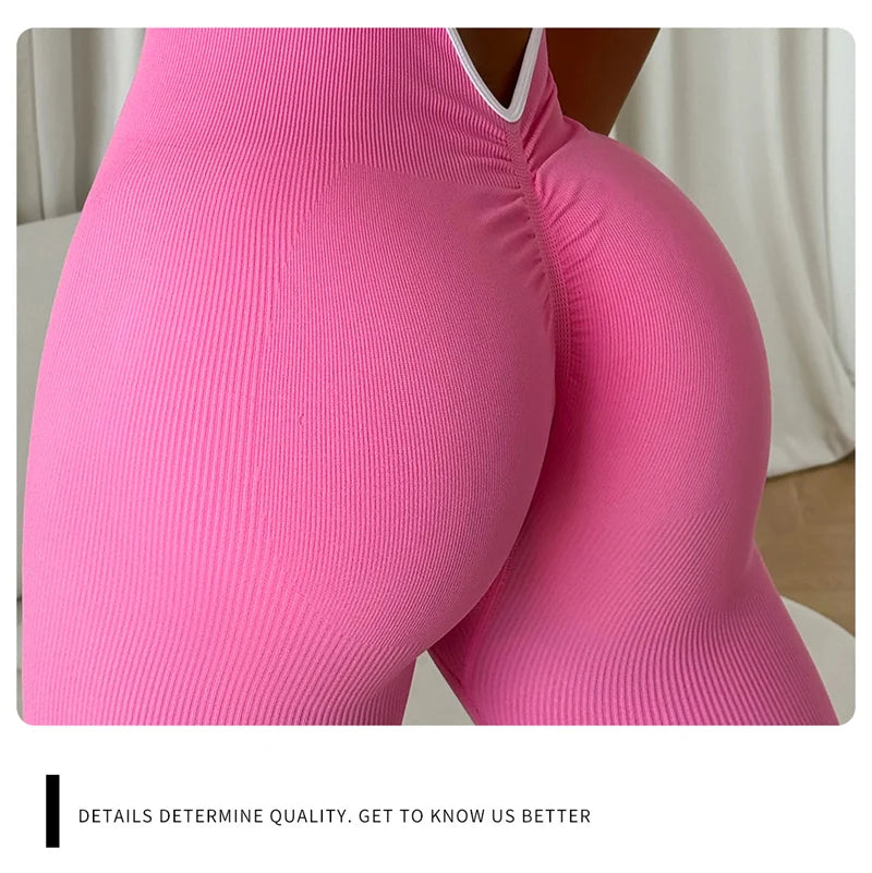 Sexy Backless Jumpsuit Women Yoga Set One-piece Bodysuit For Fitness Gym Clothing Sportswear Quick-Dry Workout Sports Clothes