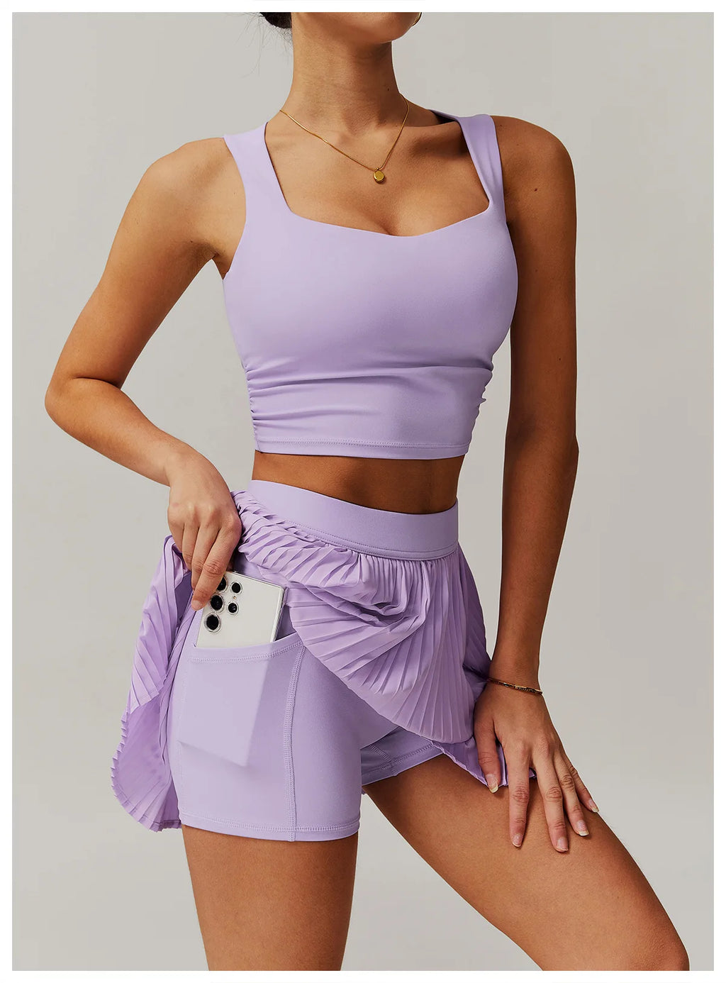 Yoga Sets Workout Sets for Women 2 Pieces Gym Suits Long Sleeved Outfits Zipper Fitness Jacket Running Short Skirt Sportswear