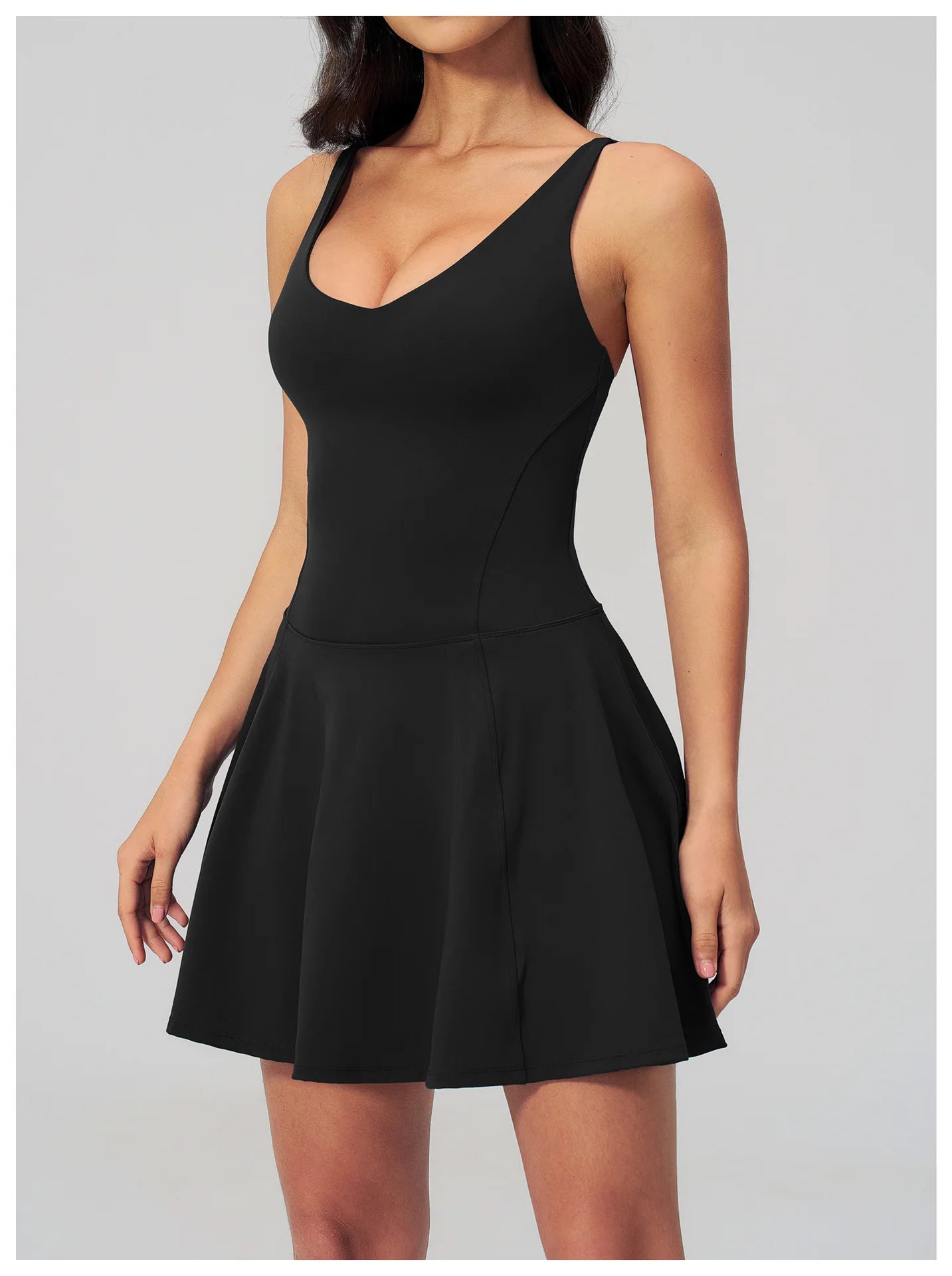 Yoga Bodysuit Women Fitness Jumpsuit Sexy Sport Workout One-Piece Jumpsuit Dance Ballet Sports Dress Female Running Tennis Skirt