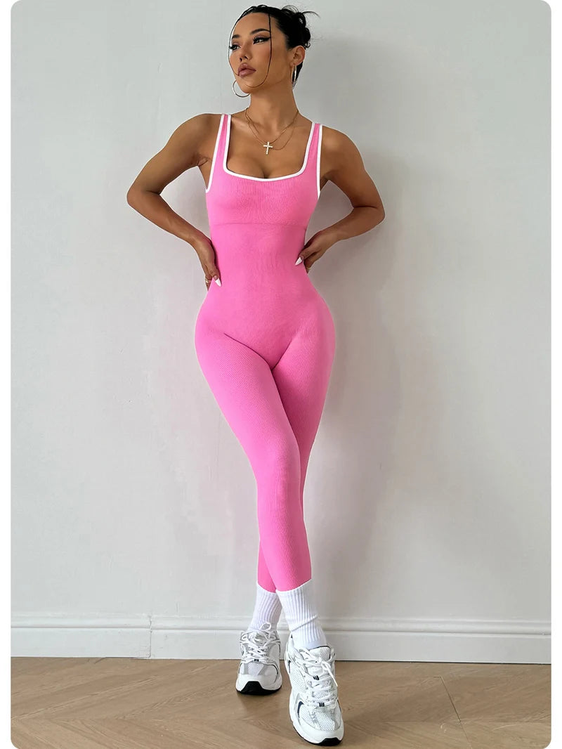 Sexy Backless Jumpsuit Women Yoga Set One-piece Bodysuit For Fitness Gym Clothing Sportswear Quick-Dry Workout Sports Clothes