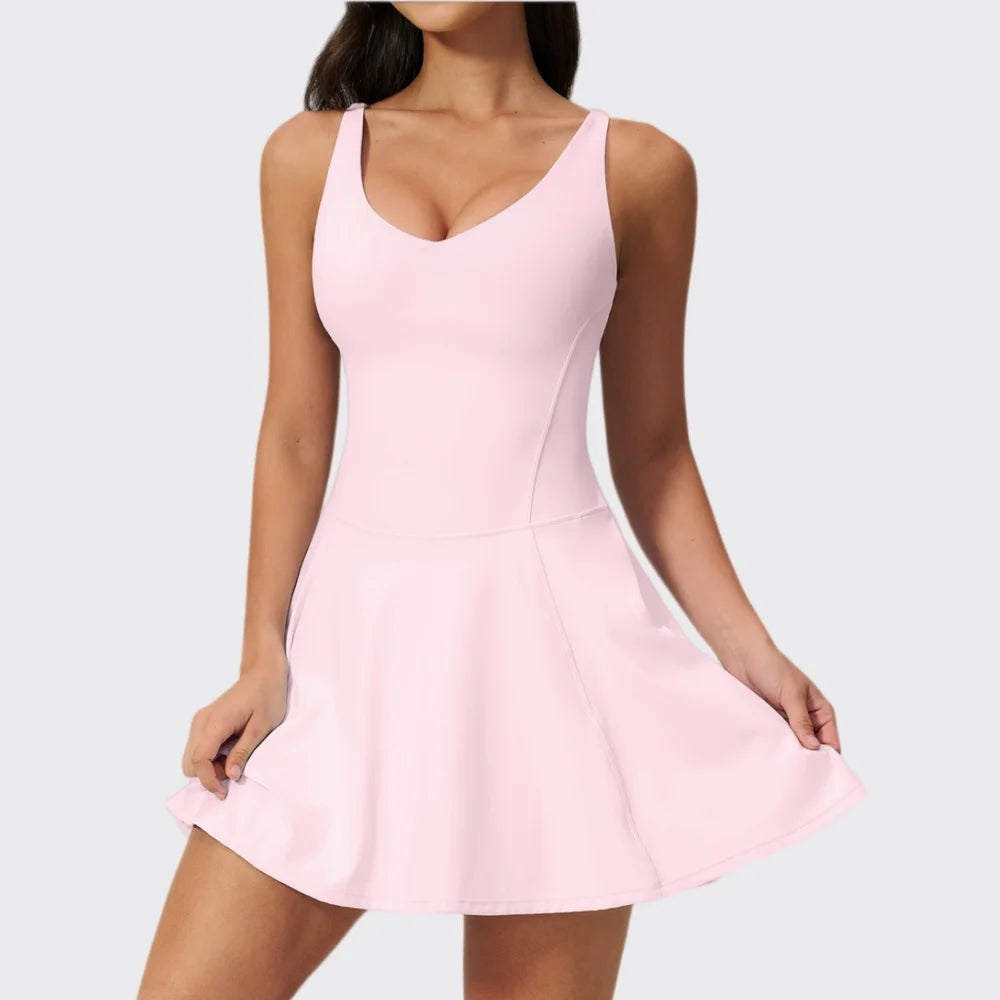 2026 New Women Yoga Jumpsuit Set Sexy Sleeveless One-Piece Rompers Dance Sports Dress Gym Push up Women Bodysuit With Bust Pads