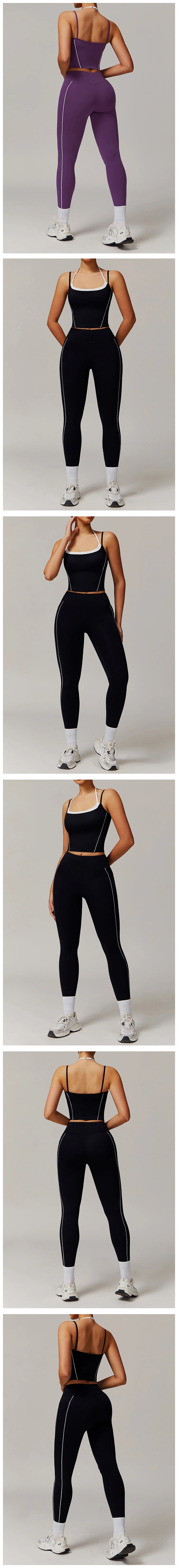 Yoga Set 2PCS Gym Workout Clothes for Women Gym Clothing Push Up Bra High Waist Leggings Sexy Fitness Sportswear Sports Suits