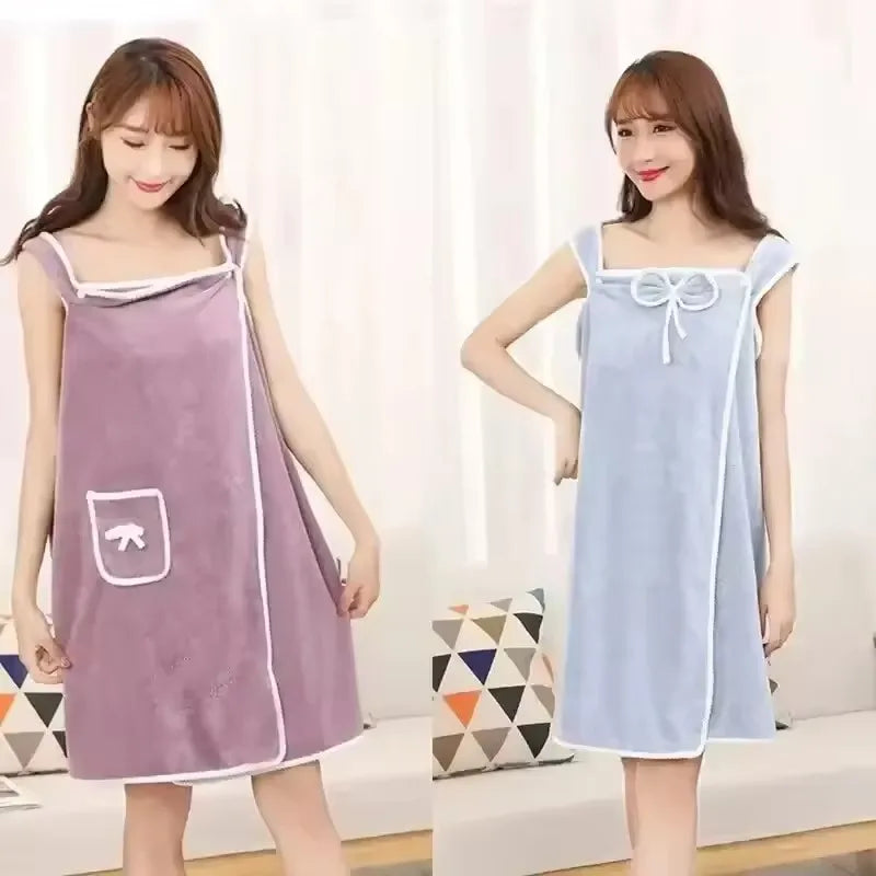 Womens Bath Towels Girls Wearable 135*80Cm Fast Drying Bathing Beach Spa Bathrobes Wash Clothing, Shower Bath And Gym Towel