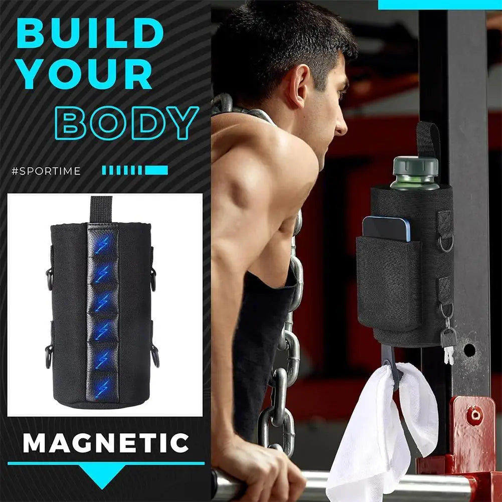 2026 New Magnetic Water Bottle Pouch Bag Gym-specific Water Cup Holder With Strong Magnet For Outdoor Sports Cup Holder Bag