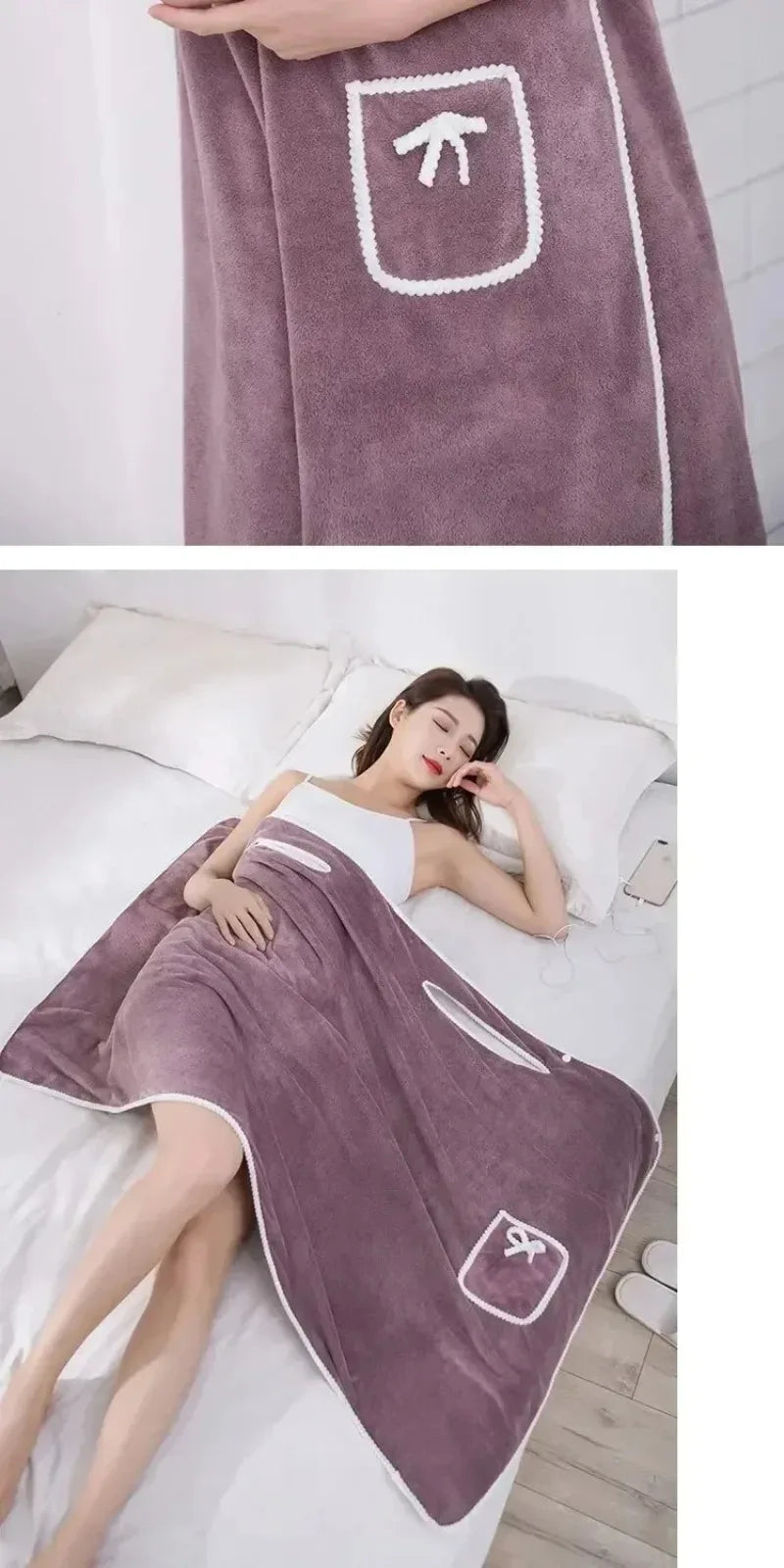 80*133Cm Womens Bath Towels Girls Wearable Fast Drying Bathing Beach Spa Bathrobes Wash Clothing Shower Bath And Gym Towel