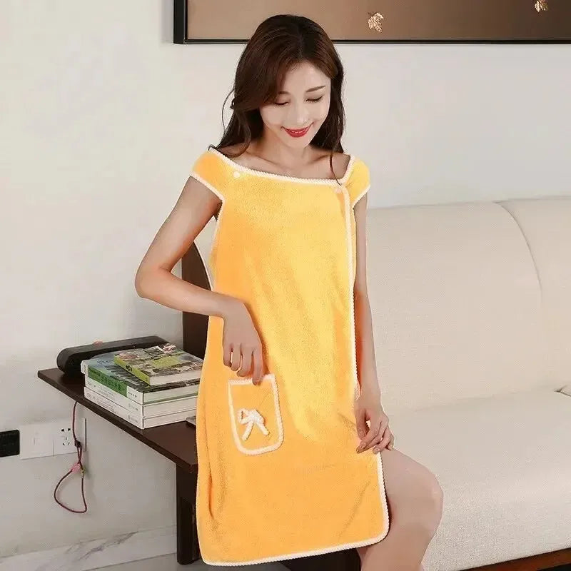 80*133Cm Womens Bath Towels Girls Wearable Fast Drying Bathing Beach Spa Bathrobes Wash Clothing Shower Bath And Gym Towel