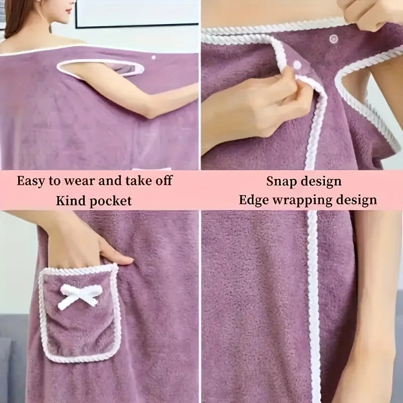 Womens Bath Towels Girls Wearable 140*85Cm Fast Drying Bathing Beach Spa Bathrobes Wash Clothing, Shower Bath and Gym Towel Hot