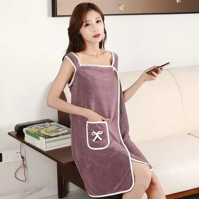 Women's Bath Towel Wearable 140x85cm - Quick Dry Spa&Beach Wrap with Anti-Slip Design for Shower Gym Yoga Fast-drying Convenient