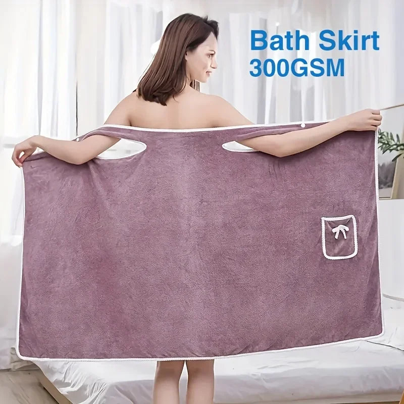 Womens Bath Towels Girls Wearable 140*85Cm Fast Drying Bathing Beach Spa Bathrobes Wash Clothing, Shower Bath and Gym Towel Hot