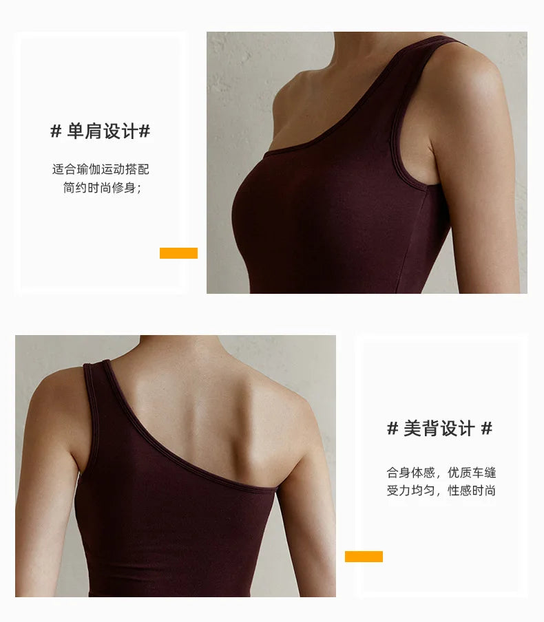 Sexy Women's Yoga Jumpsuit Quick-drying with Chest Pads High-waisted Slim Slim Bodysuit Fitness Exercise Loose Wide-leg Jumpsuit